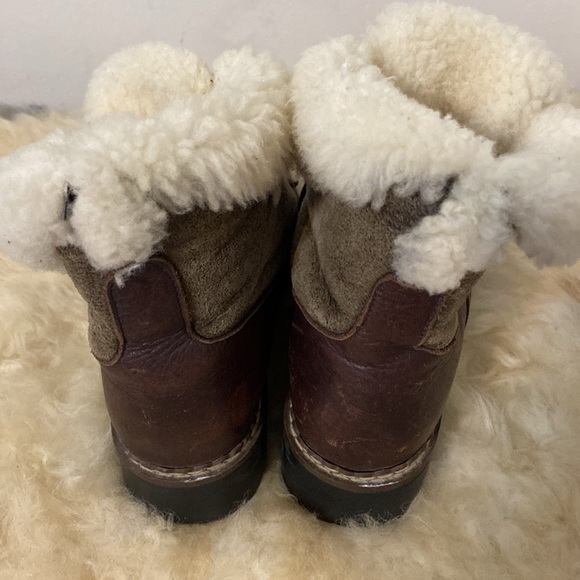 Vintage Blondo Waterproof Leather Sheep Fur Lined Hiking Moto Boots size 6 - Picture 4 of 12